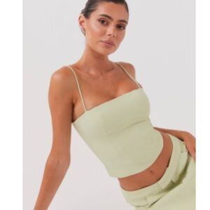 Peppermayo Eliana Crop Top - Green Zest